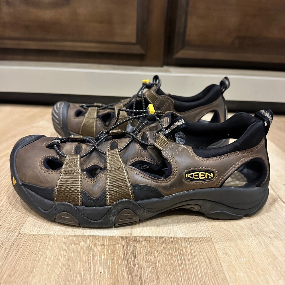 Keen Arroyo II Hiking Sandals Mens Brown Excellent Leather Trail Shoes Gorpcore